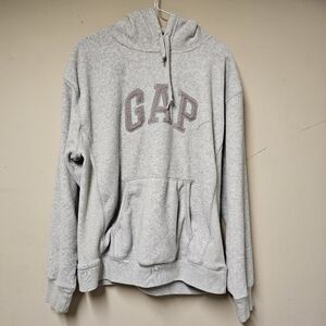 GAP Soft Arch Logo Light Gray Hoodie